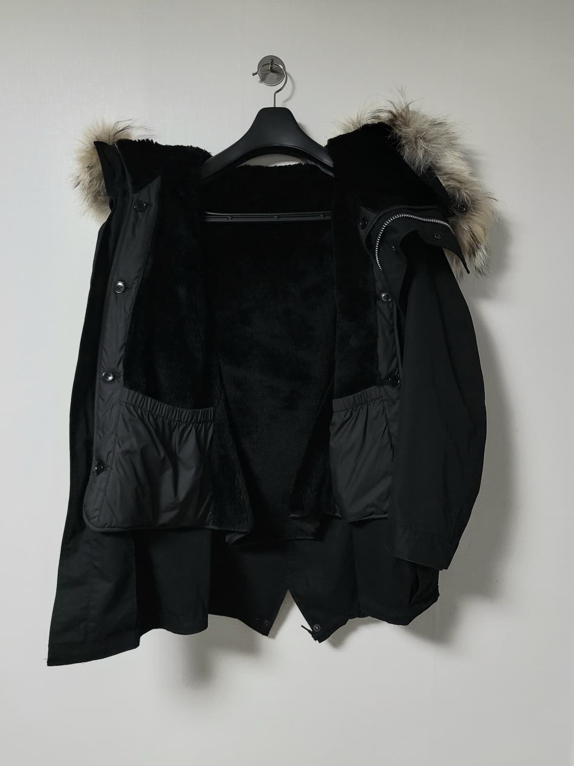 Lad musician m-51 비대칭 커브 하이넥 피쉬테일 개파카 상품이미지5