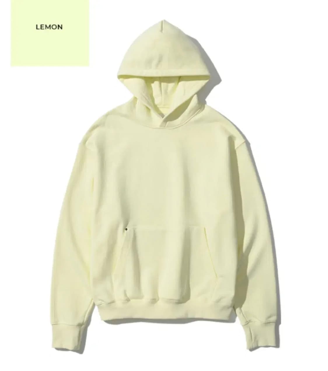 인템포무드 헤비 기모 후드티 레몬 M 상품이미지1