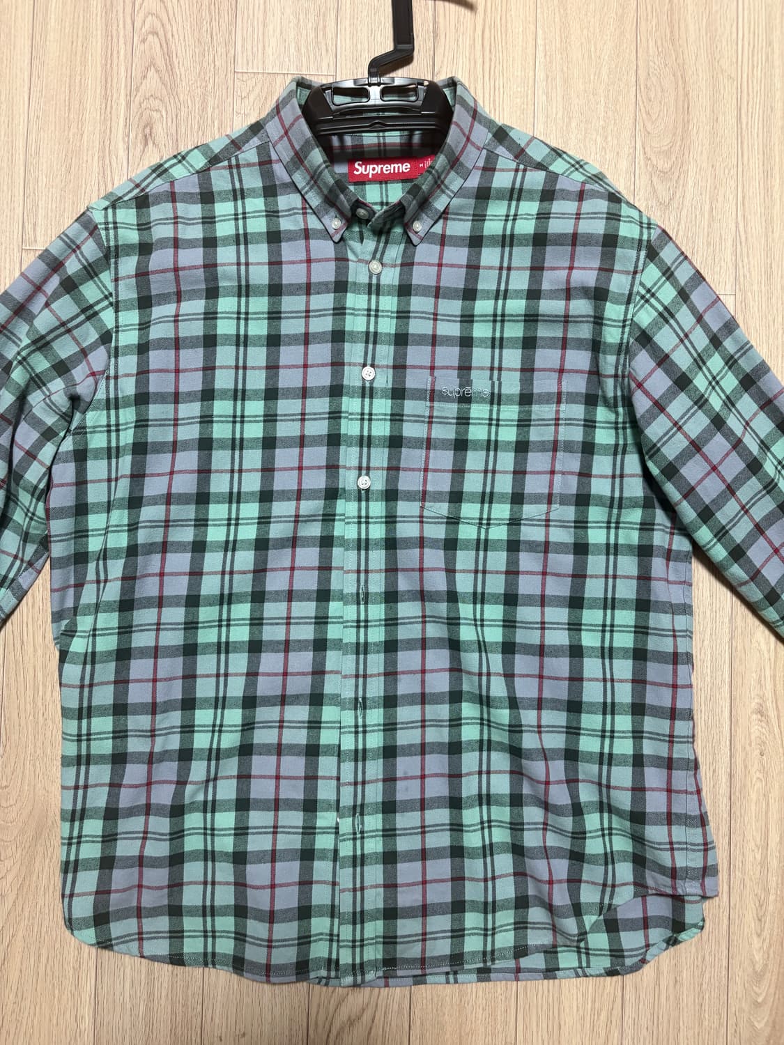 24FW supreme plaid flannel shirt  상품이미지1