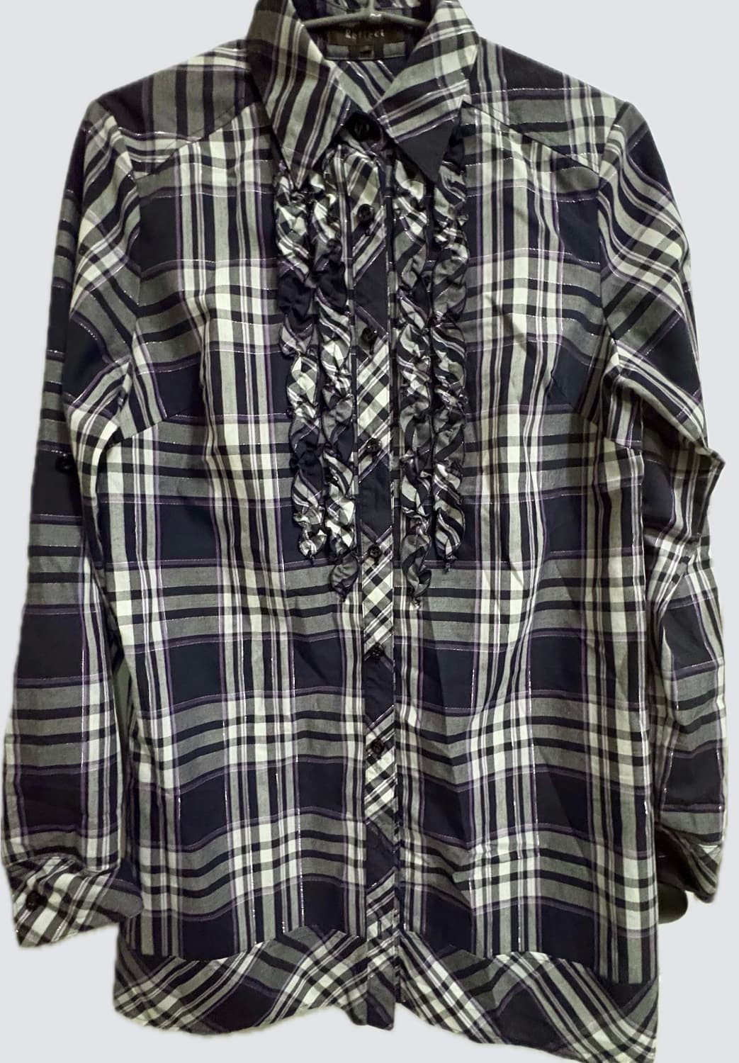 퍼플 프릴 셔츠 상품이미지1