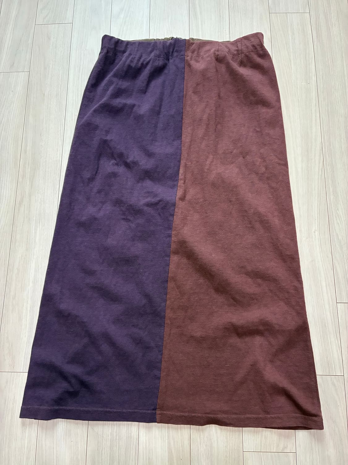 [정품] Kapital 투톤 맥시 스커트 — 버건디/퍼플 🟣 상품이미지1