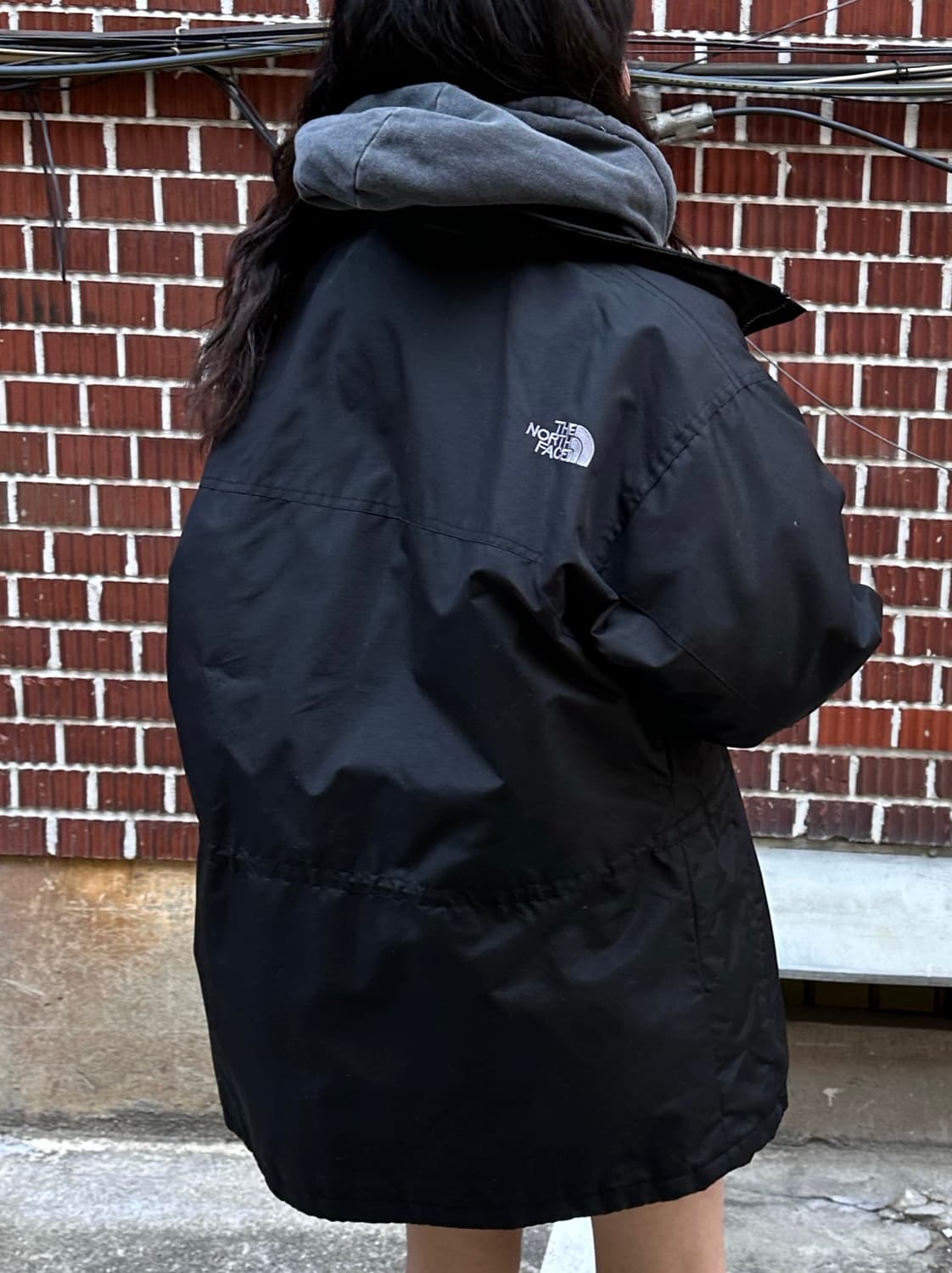 노스페이스 점퍼 미스치프 후드티 마뗑킴 스커트 코디세트 상품이미지4