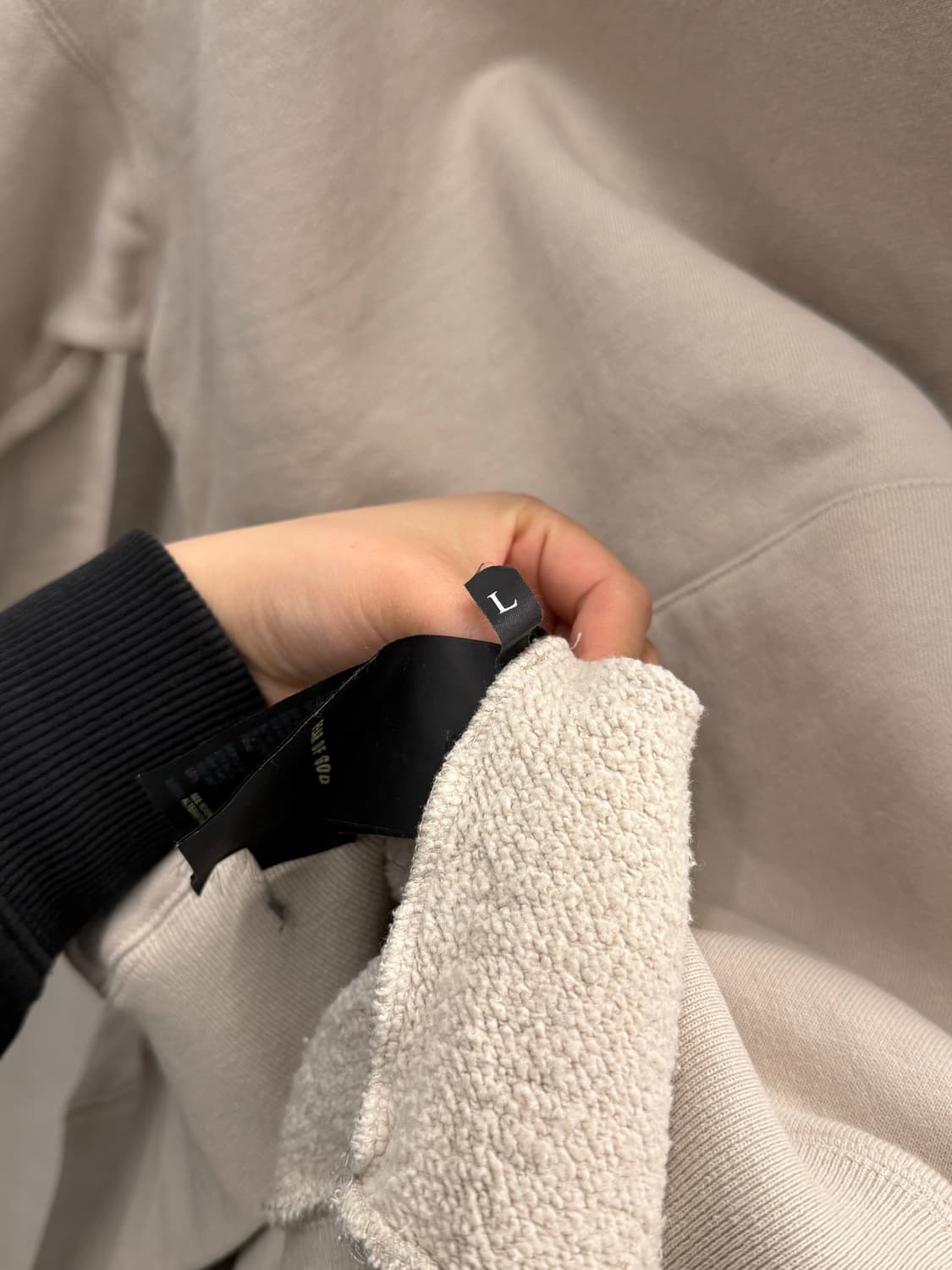 FEAR OF GOD 피어오브 갓 스냅 후드 베이지 후드티 L  상품이미지6