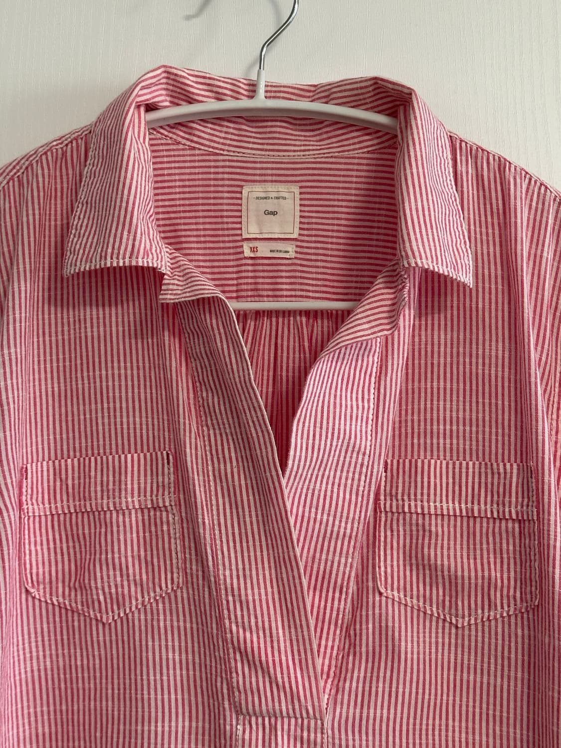 갭 레드 단가라 셔츠 상품이미지2