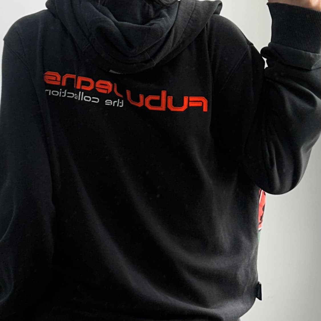 Fubu 후부 그래픽 백 로고 블랙 후드집업 상품이미지2