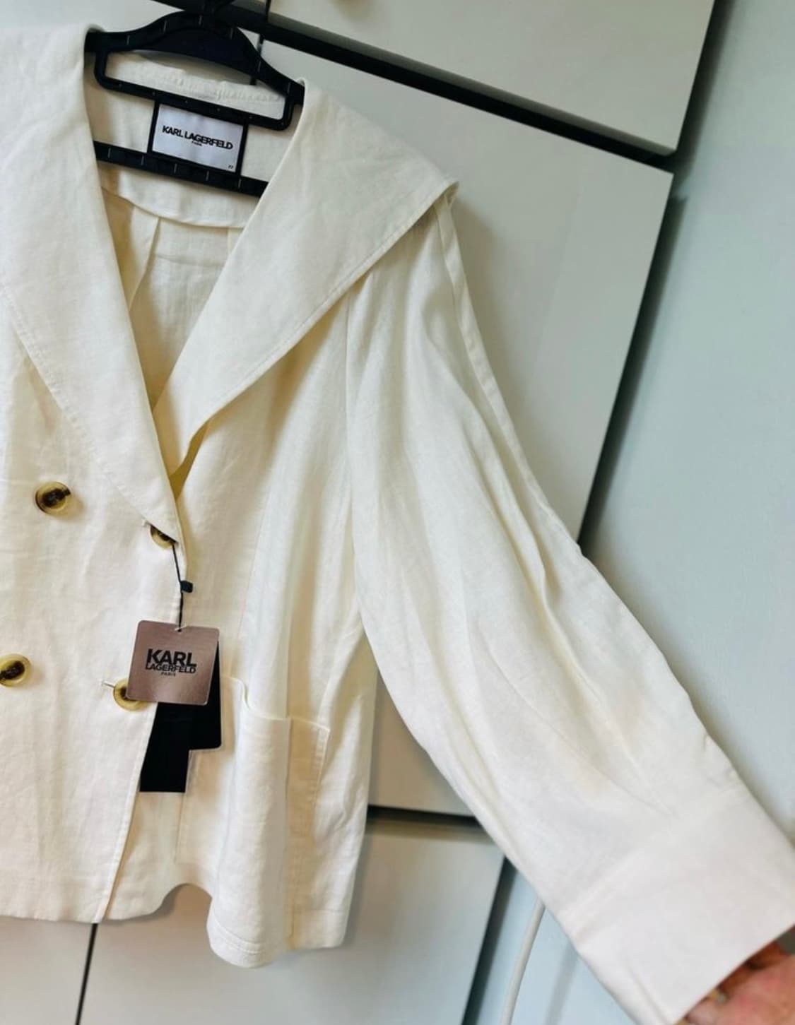 칼 라거펠트 화이트 린넨 자켓 상품이미지3