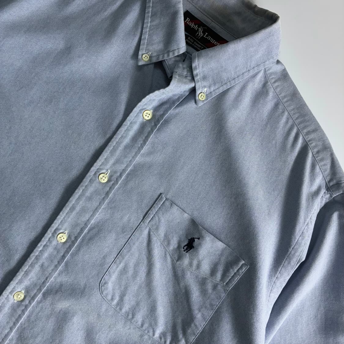 Polo  폴로 랄프로렌 자수 코튼 소라 솔리드 빅셔츠  상품이미지2