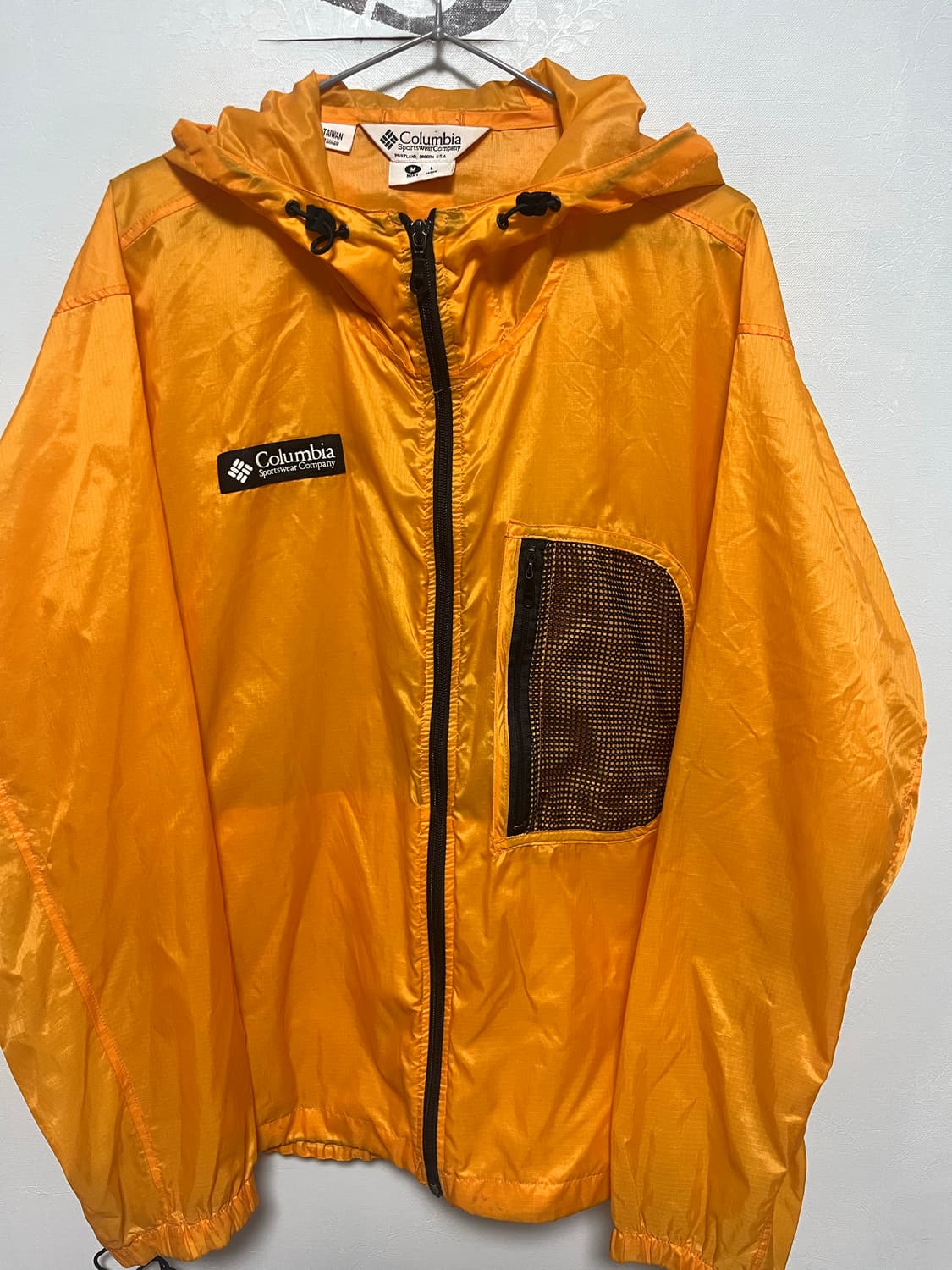 컬럼비아 오렌지색  경량 바람막이 자켓 상품이미지1