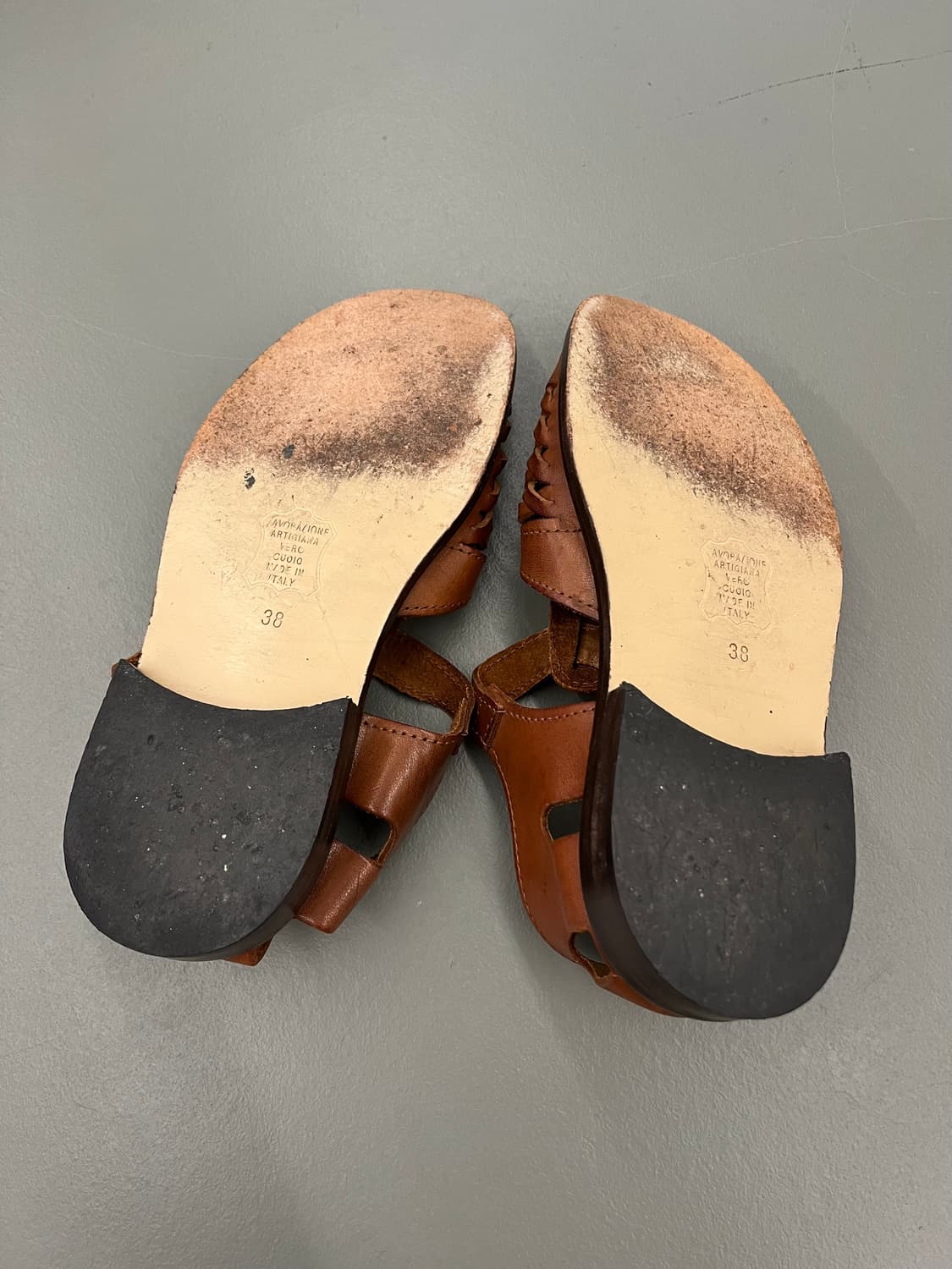 Moda del golfo 빈티지 가죽샌들 (38) 상품이미지6
