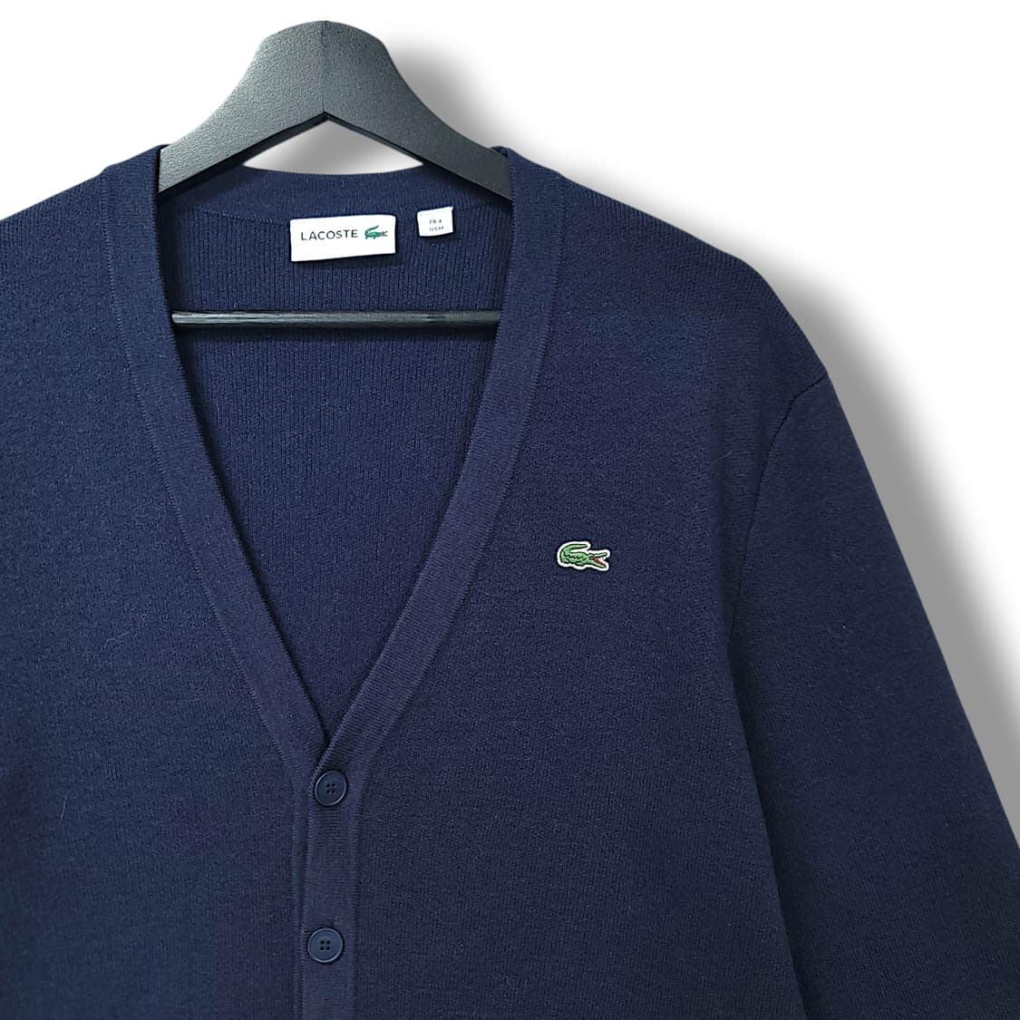 [100] 라코스테 네이비 브이넥 울 가디건 상품이미지3