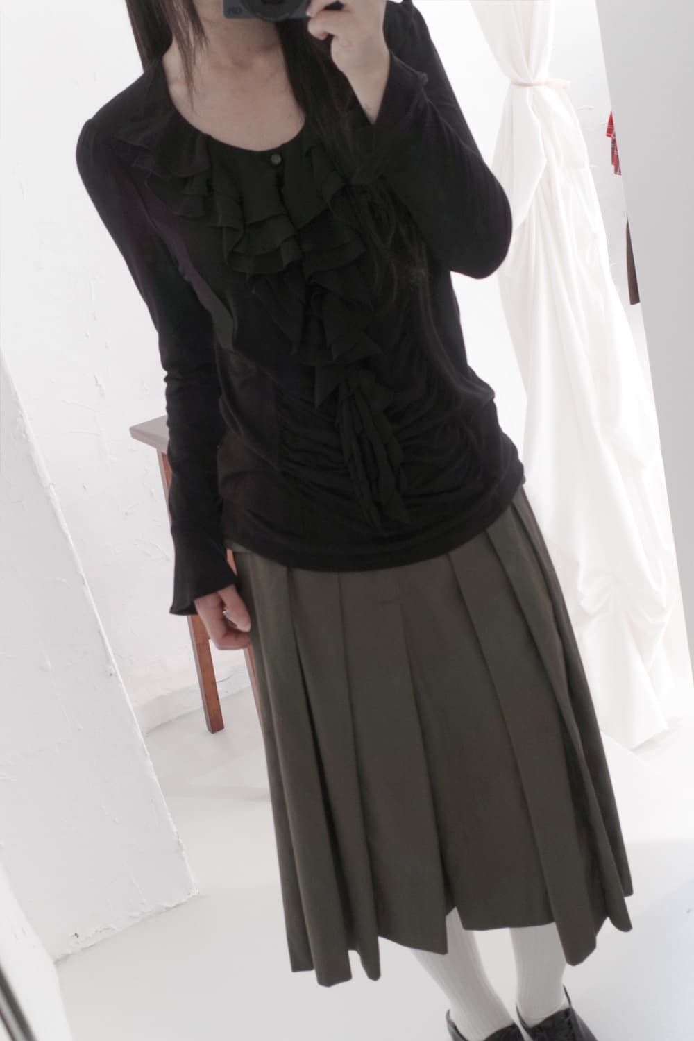 ruffle shirring T  상품이미지5