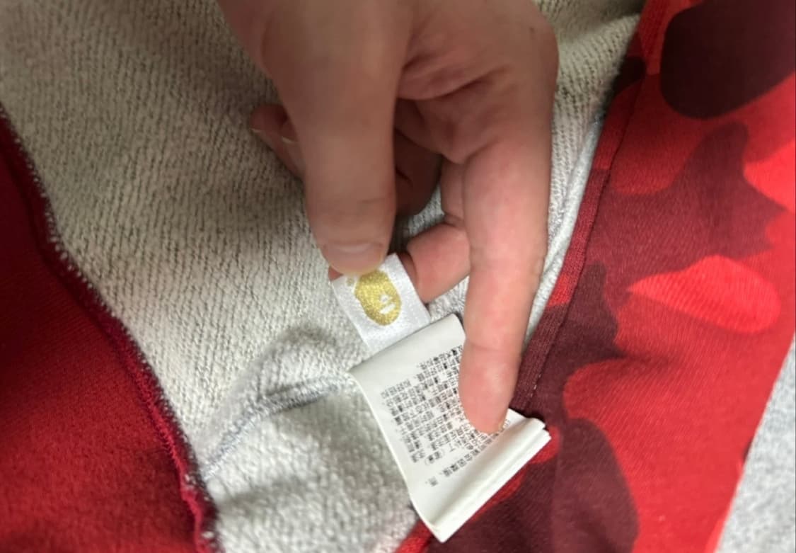 L] 100%정품 베이프 샤크풀 후드집업 레드 급처 상품이미지5