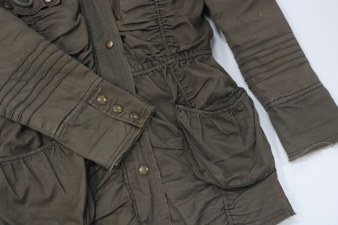 Lazy Daisy 레이지 데이지 빈티지 카키 셔링 디테일 필드 자켓 상품이미지5