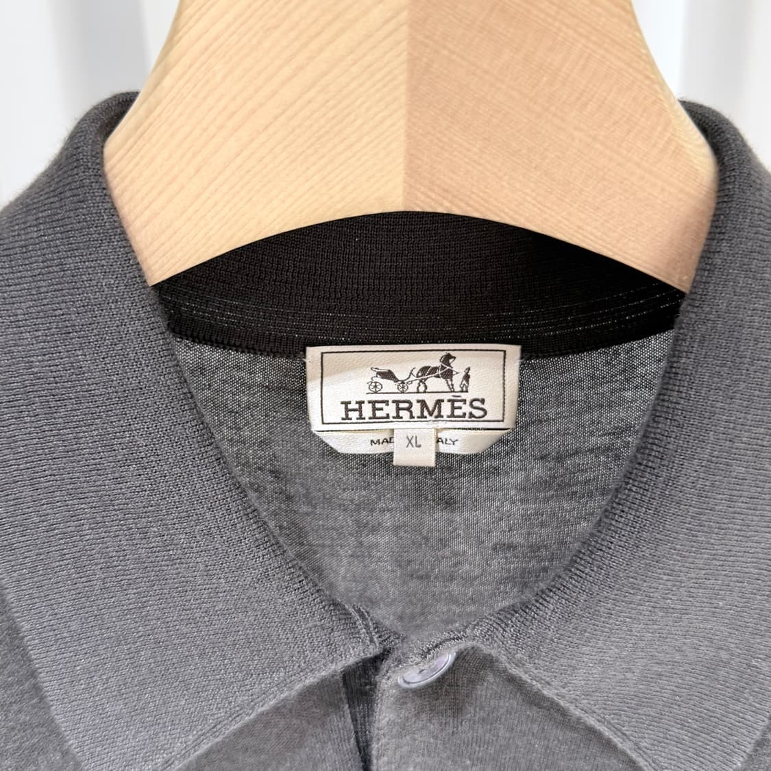 (A+/XL) / 에르메스 실크 캐시미어 폴로 니트 스웨터 상품이미지4