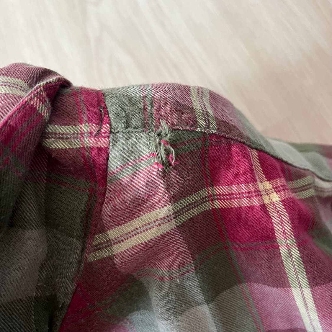 [L] 90s 빈티지 올드 스투시 체크 셔츠 상품이미지6