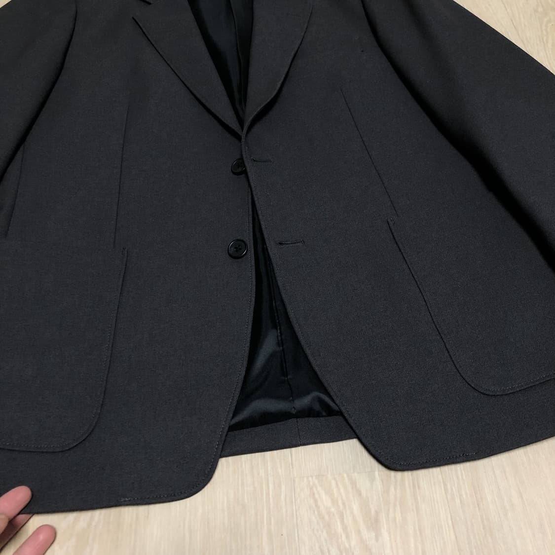 (L) 유니클로 U 20 FW U 테일러드 자켓 다크 그레이 상품이미지6