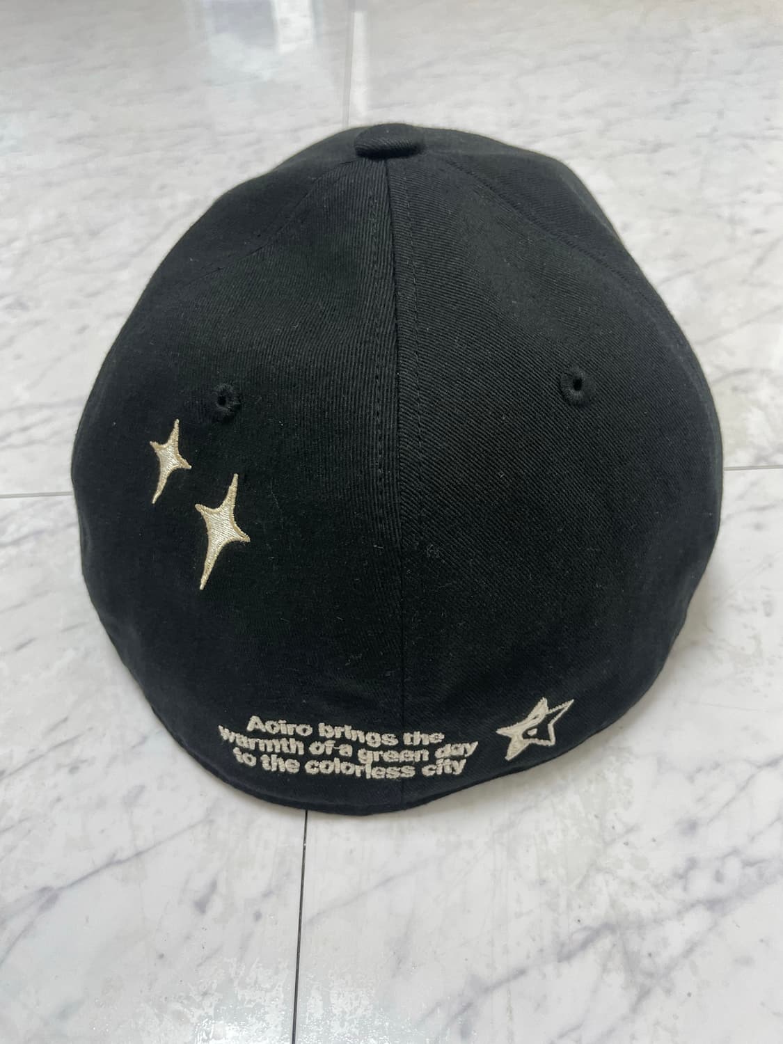 아오이로 6 패널 히카리 A/N 피티드 캡 블랙 상품이미지3