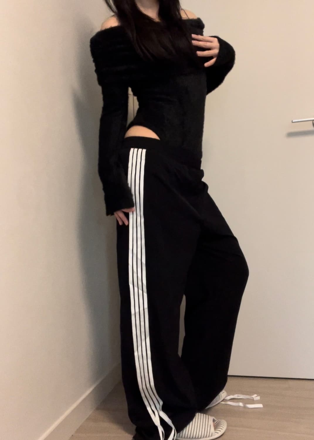 black ribbon training pants 상품이미지1