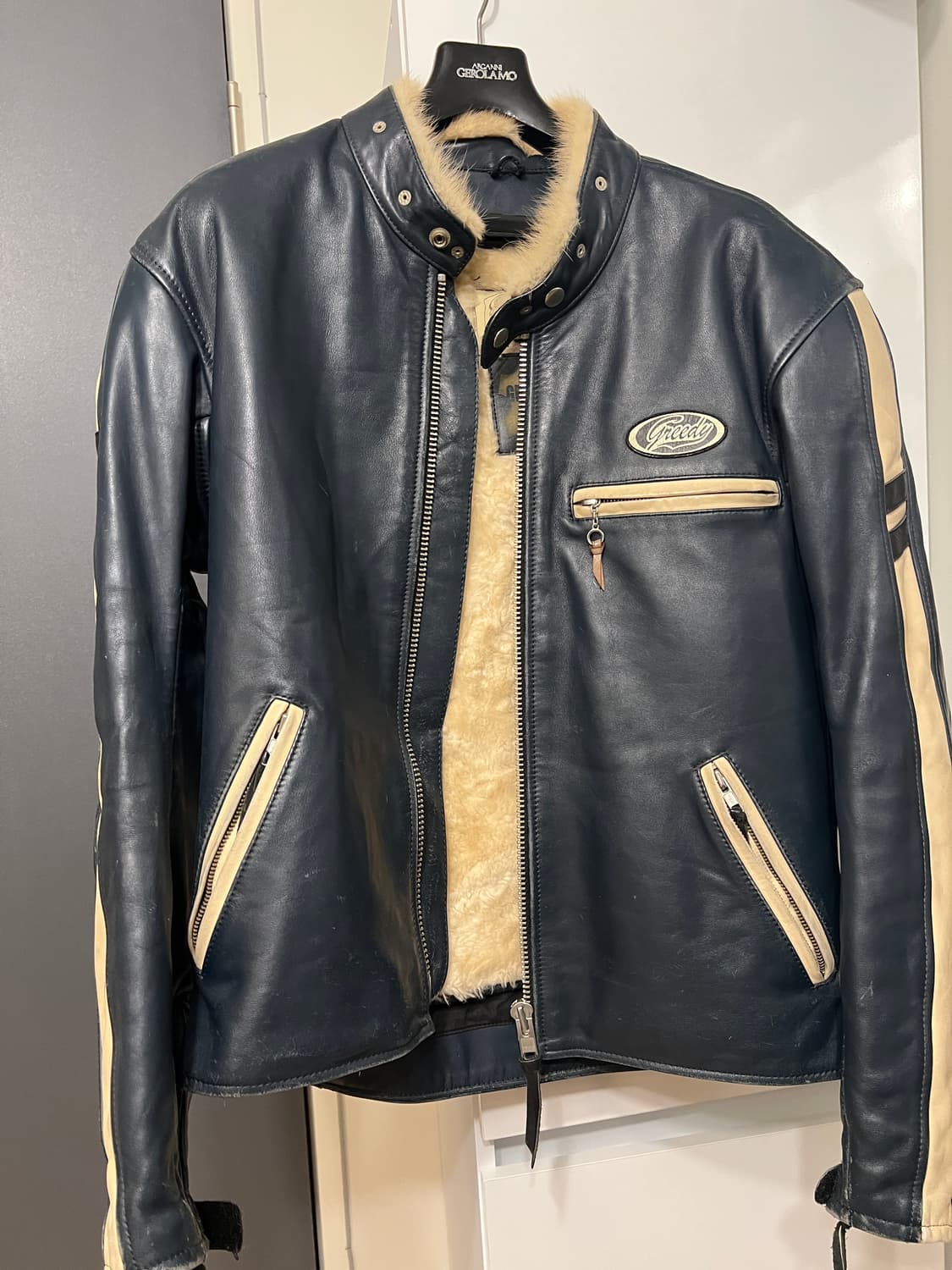 [L] Greedy 소가죽 자켓 라이더 바이커 자켓 상품이미지4