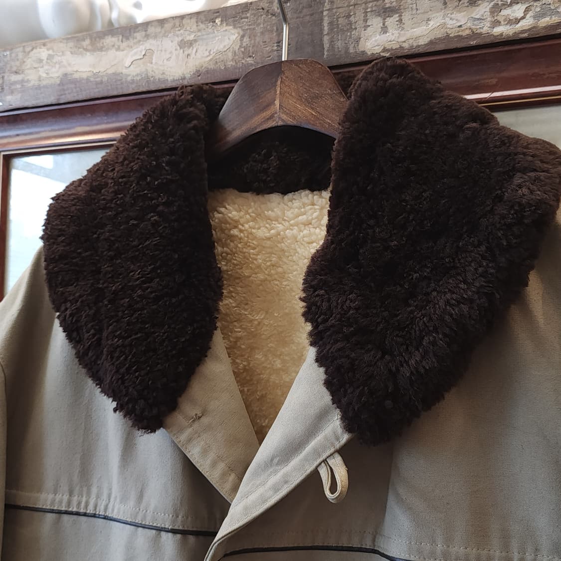 70s 프랑스 매키노 코트 반스토머 랜치코트 카키 52 상품이미지3