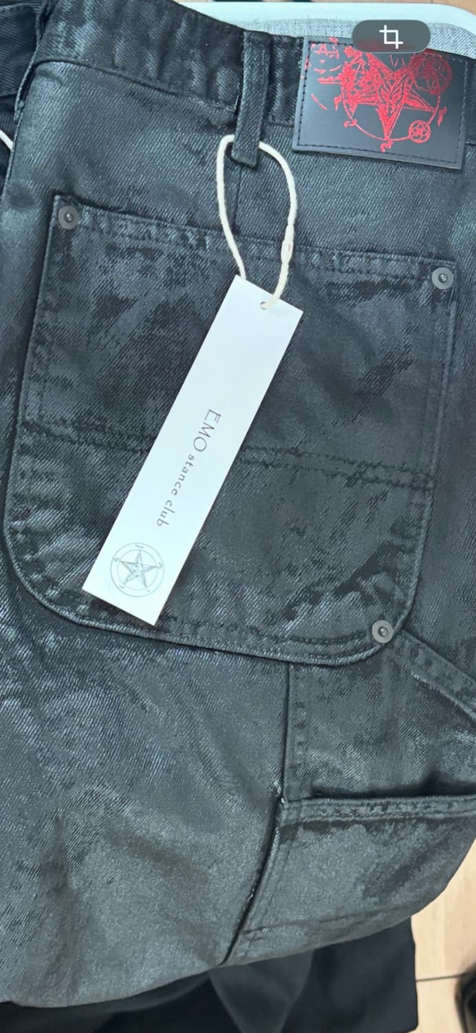 Blur coated wide baggy carpenter jeans 2 상품이미지2