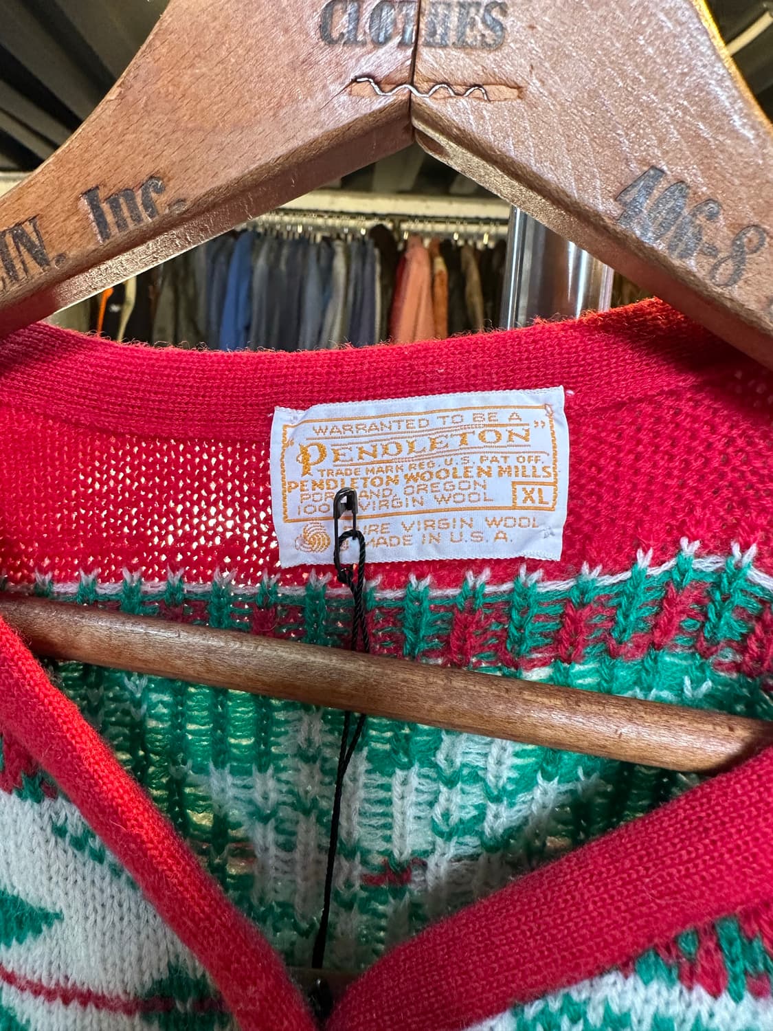 70-80s 펜들턴  Virgin Wool 가디건 made in usa 상품이미지8