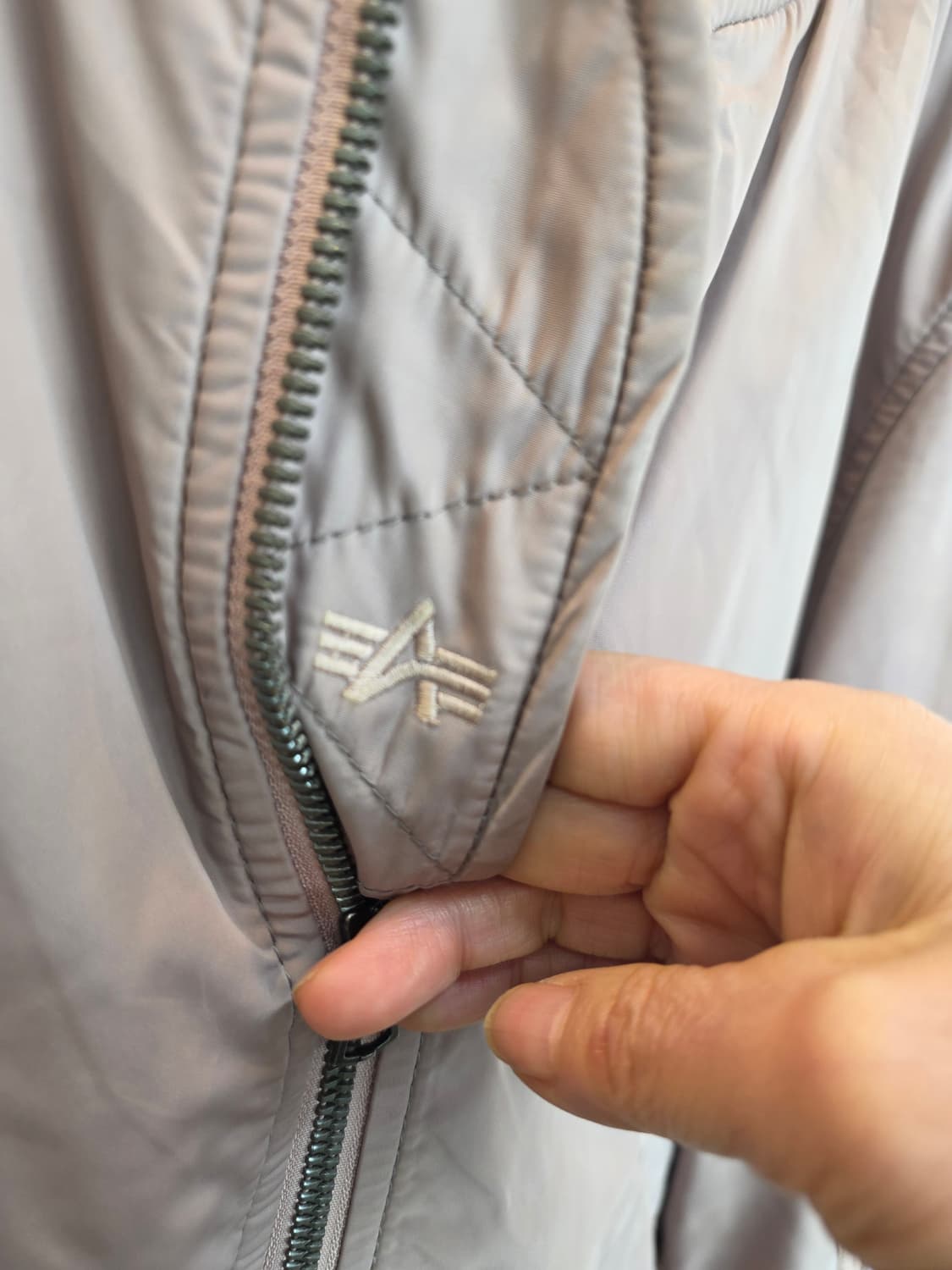 알파인더스트리MA-1봄버자켓핑크베이쥬 상품이미지3