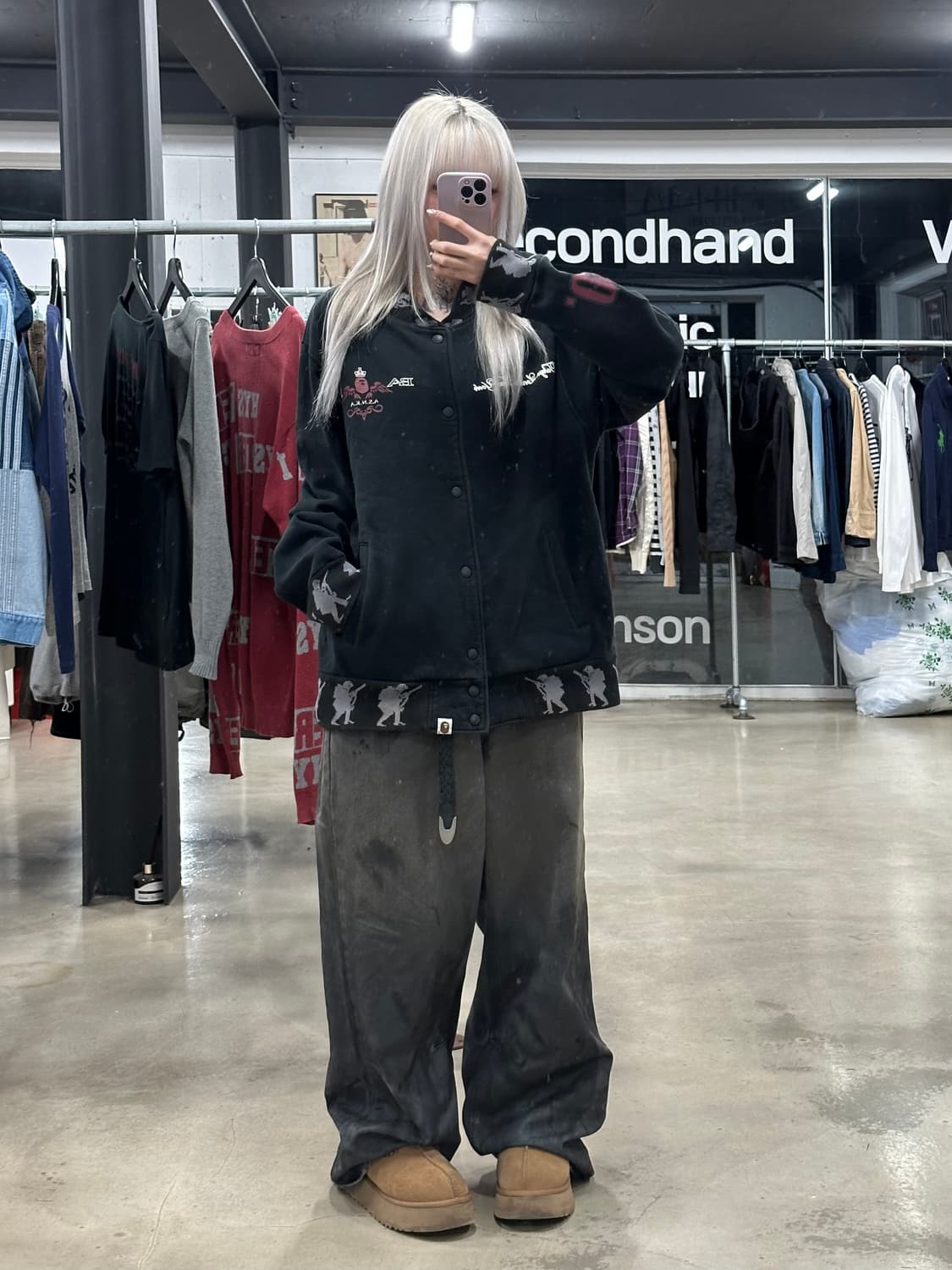 베이프 OG 니고 베이프 mr stash 코튼 바시티 자켓 상품이미지2