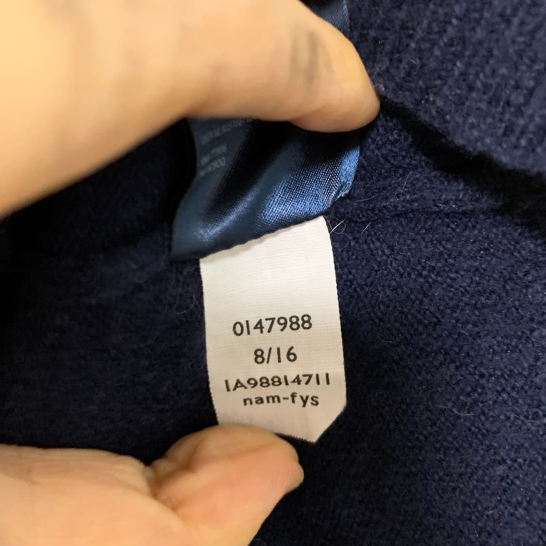 타미힐피거 빈티지 노르딕 사슴 패턴 니트 스웨터 네이비 S 상품이미지5