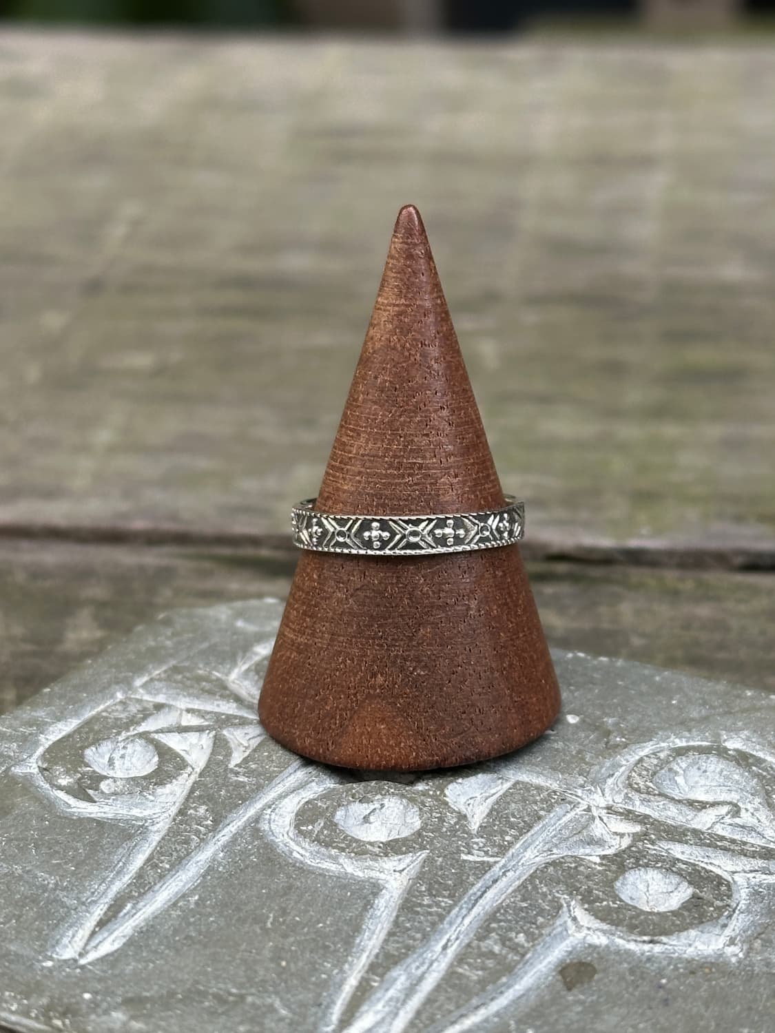 Engraved Pattern Band 925Silver Ring⚱️ 상품이미지1
