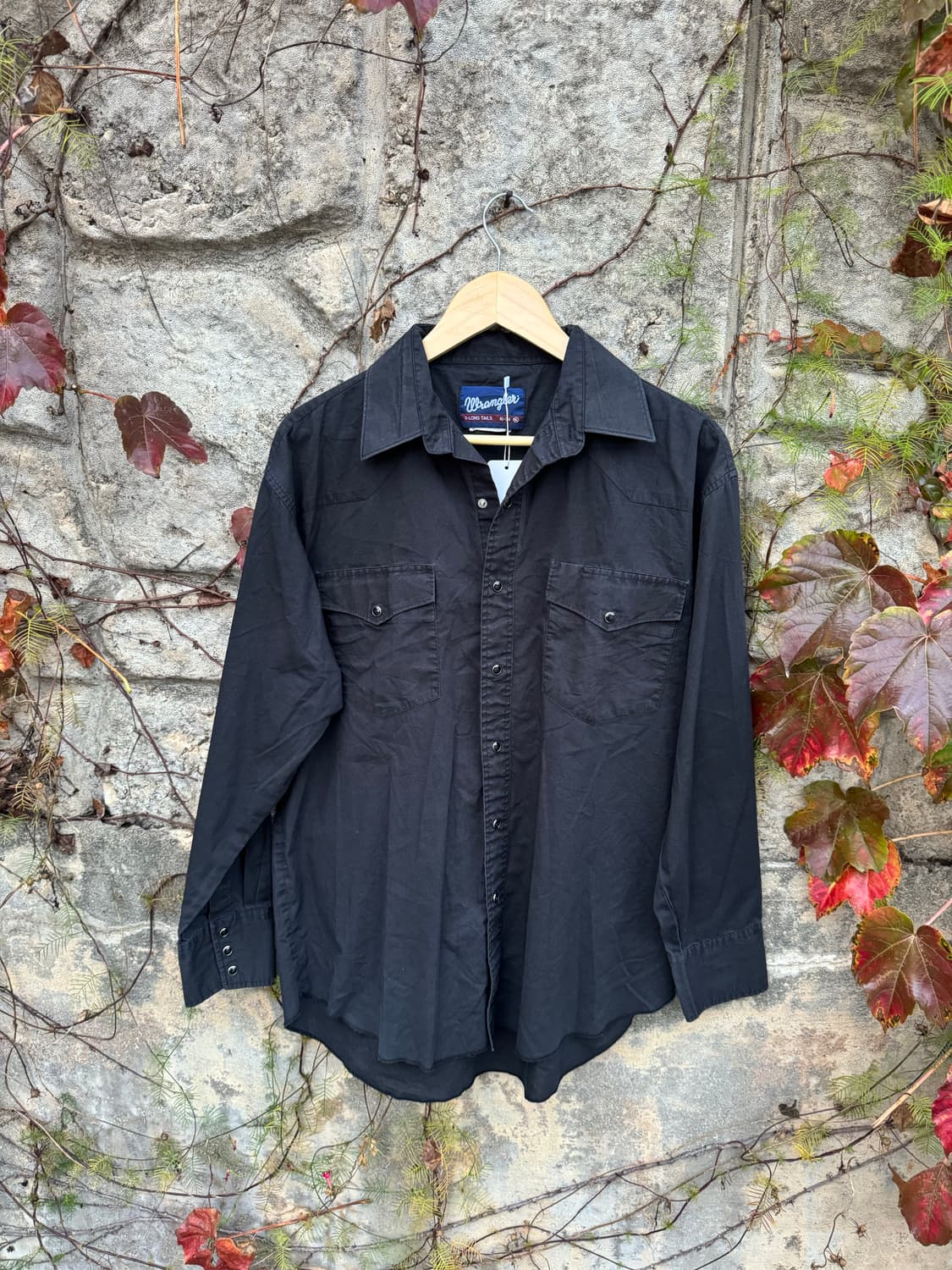 랭글러 빈티지 블랙 웨스턴 셔츠 105 상품이미지1