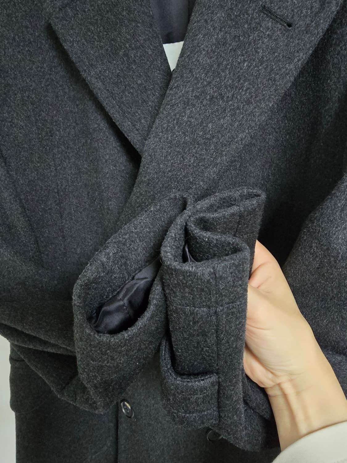 아카이브 로로피아나 원단 코트 L 상품이미지3