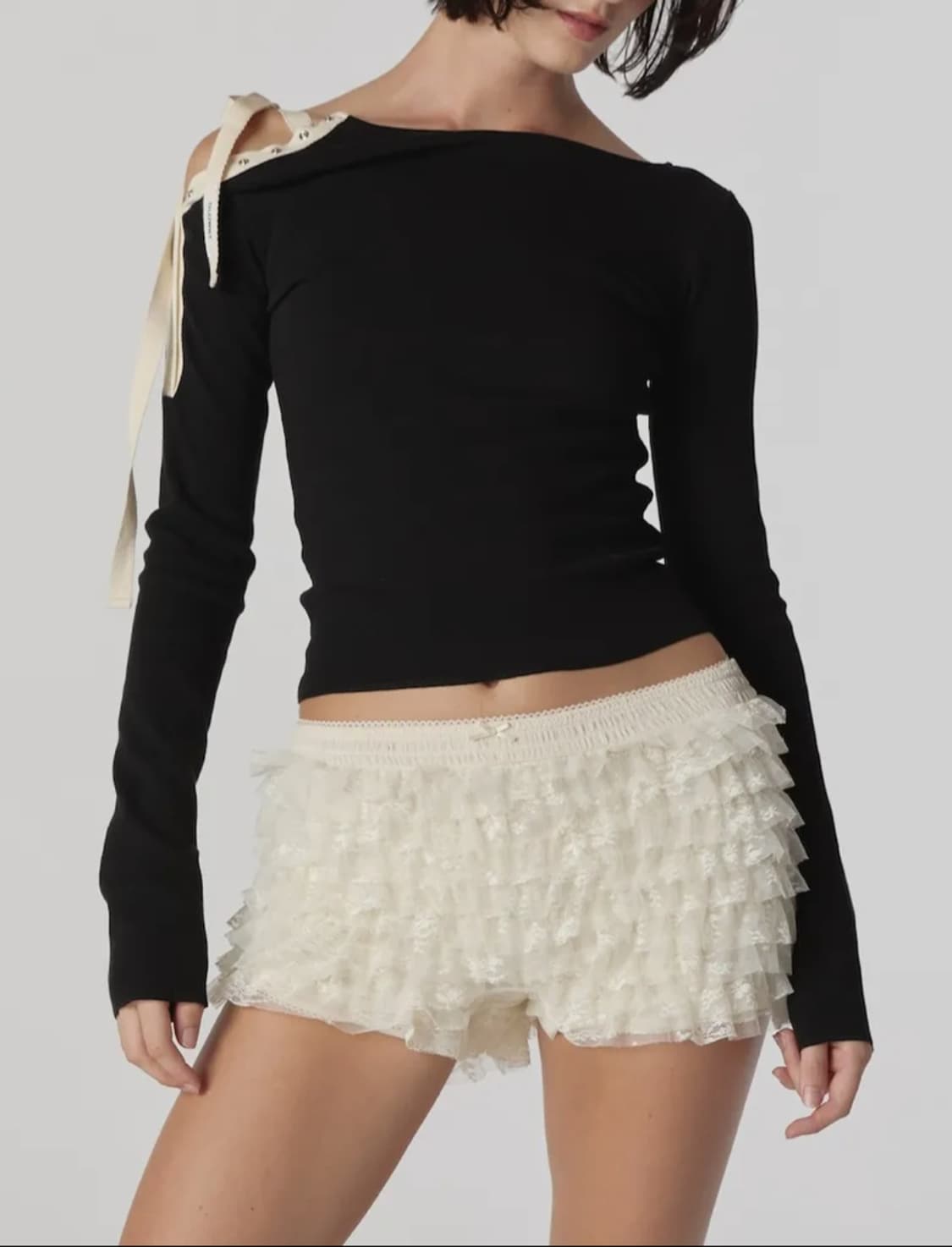 글로니 루이사 리본 오프숄더 탑 상품이미지3