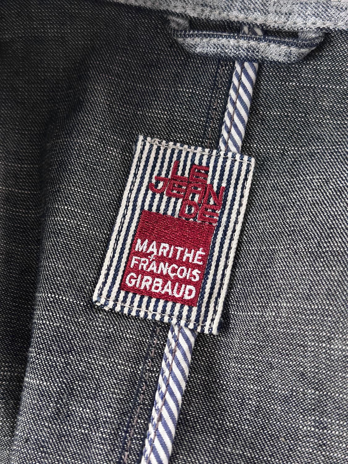 90s 마리떼 프랑소와 저버 패턴 데님 초어 코트 상품이미지9