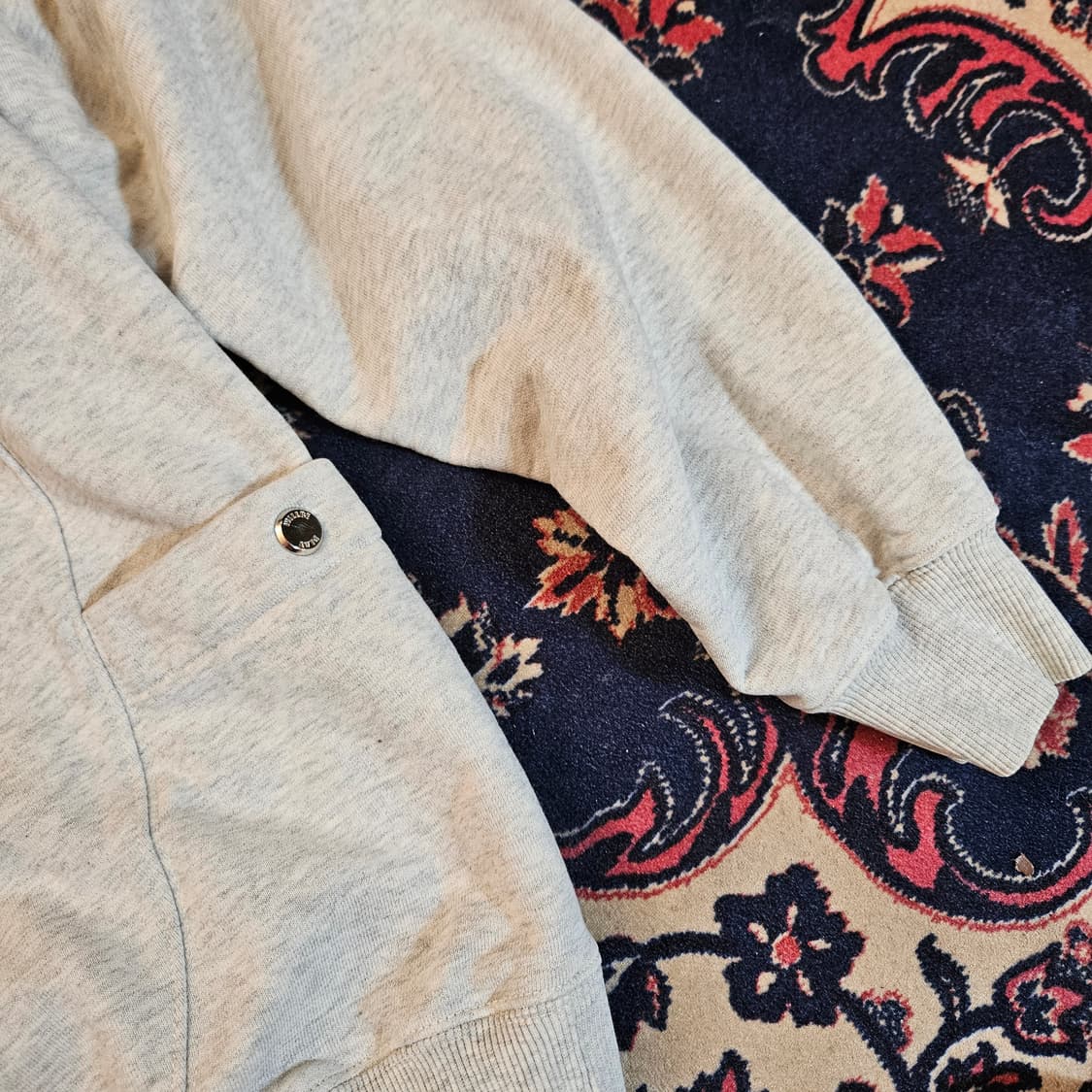 윌비플레이 24fw 스냅 후드 오트밀 L size 상품이미지8