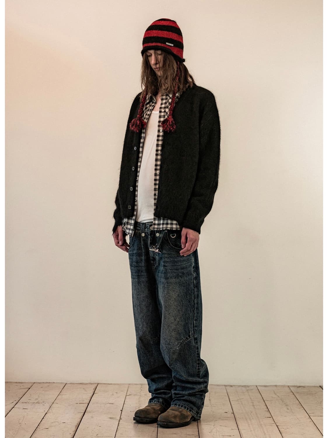 GRUNGE CARDIGAN BLACK 상품이미지2