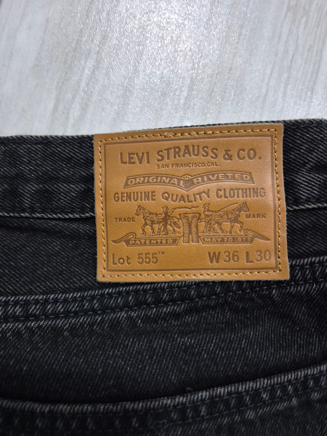 리바이스 프리미엄 555 36 30 블랙 상품이미지3