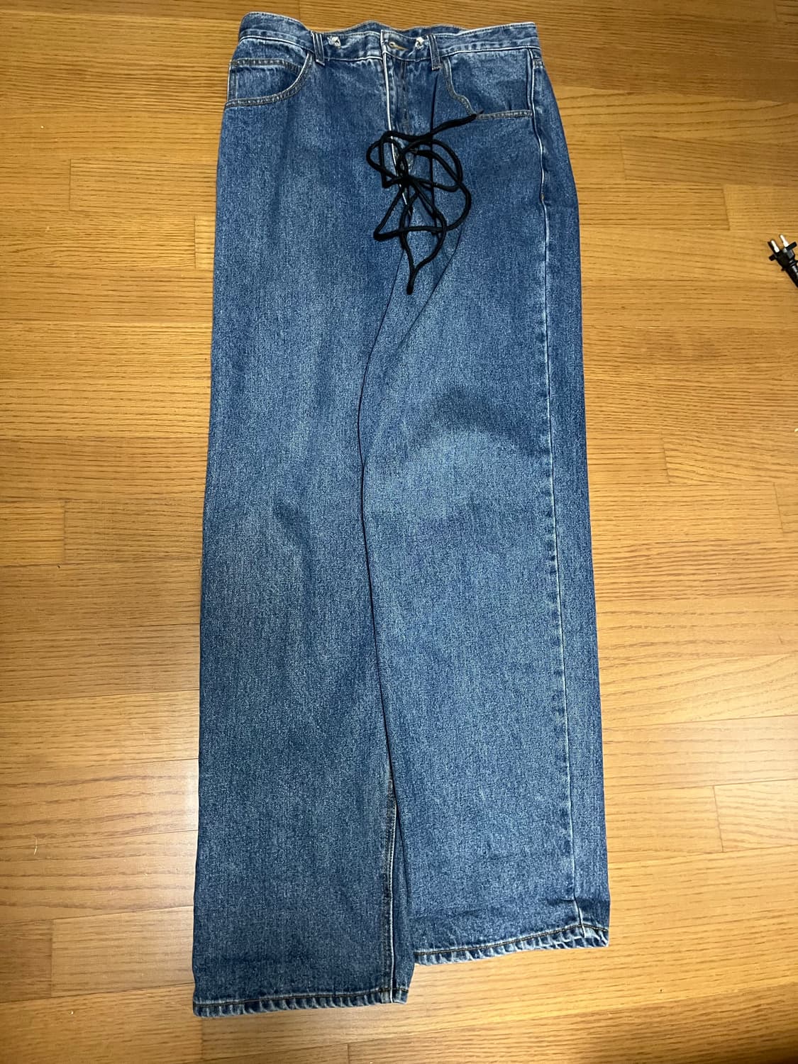 비에스레빗 카펜터 루즈핏 데님 팬츠 딥블루 상품이미지2