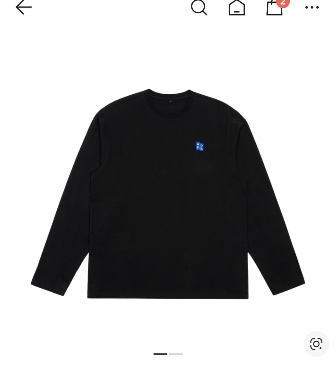 아더에러 롱슬리브시그니피컨트 TRS/BL 태그 롱슬리브 티셔츠 01 블랙 상품이미지1