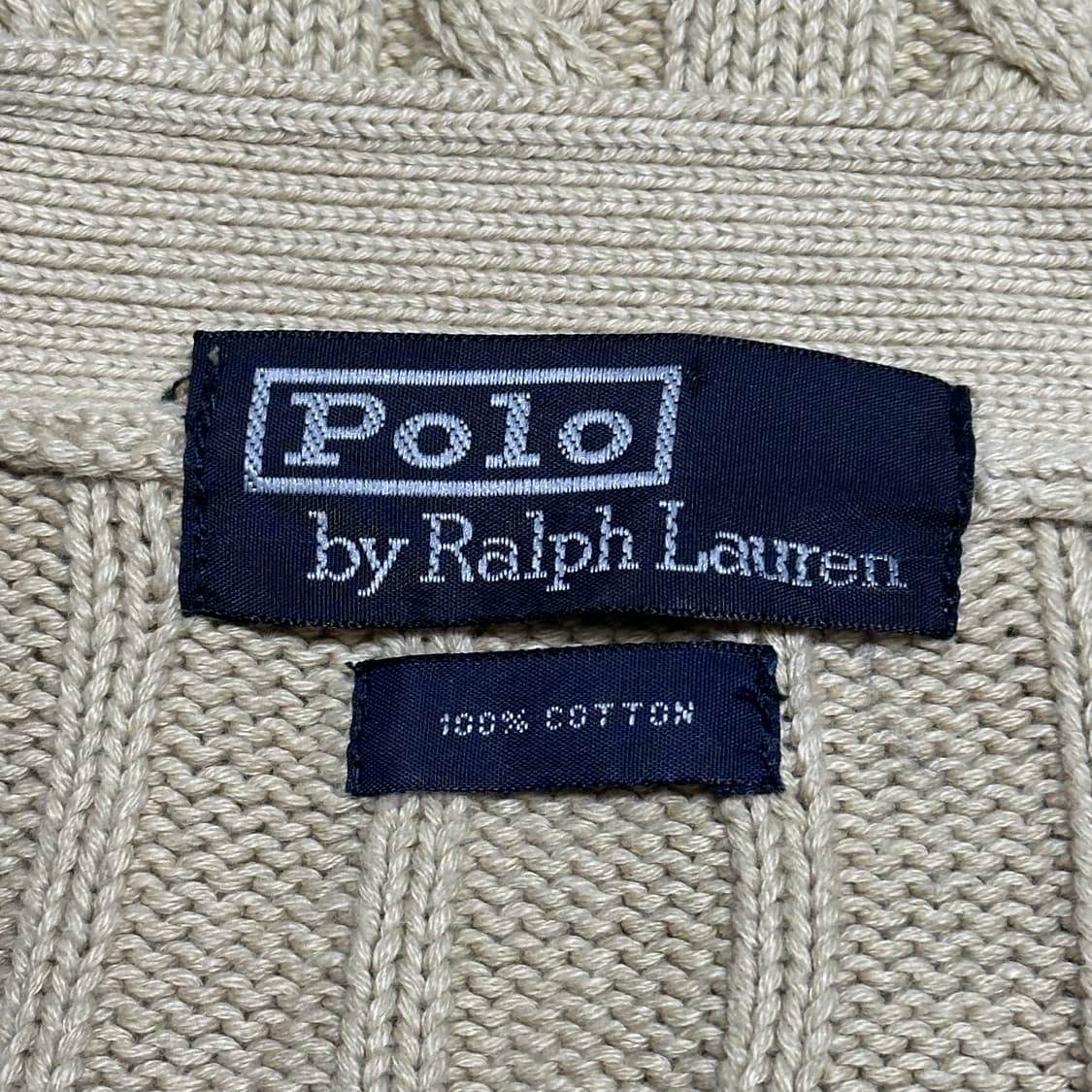 XL 폴로랄프로렌 베이지 케이블 브이넥 가디건 상품이미지4