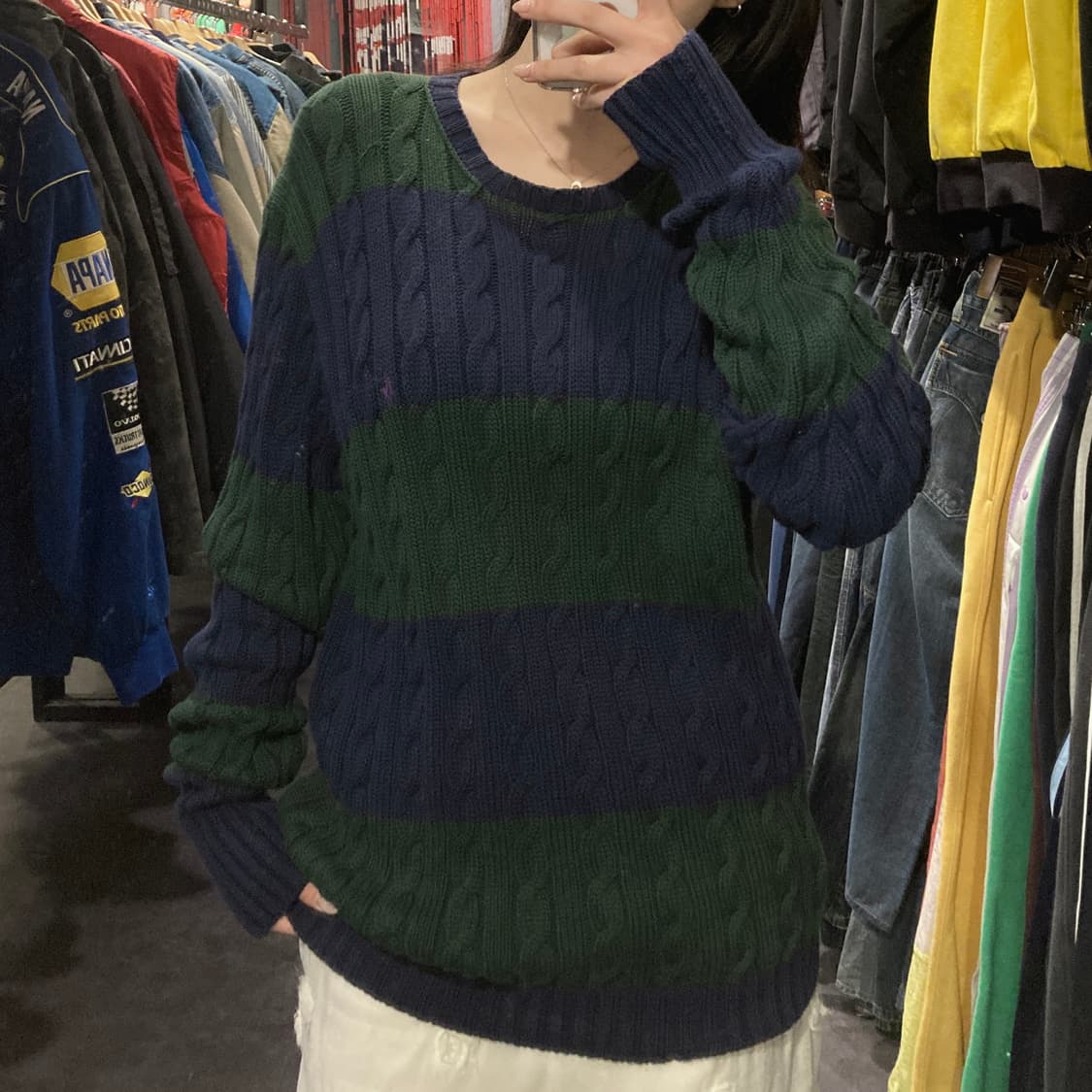 [IM] 폴로 랄프로렌 스트라이프 케이블 니트 상품이미지4