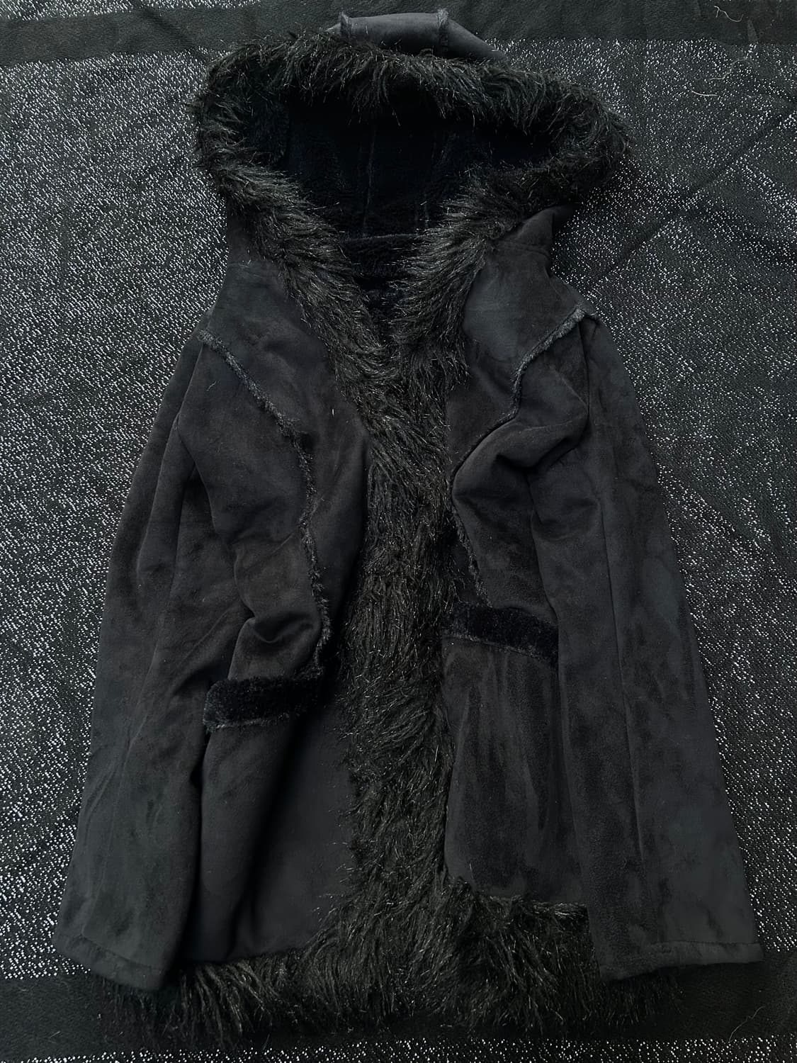 *rare* 2000s OttO v-kei 블랙 퍼 자켓 상품이미지1