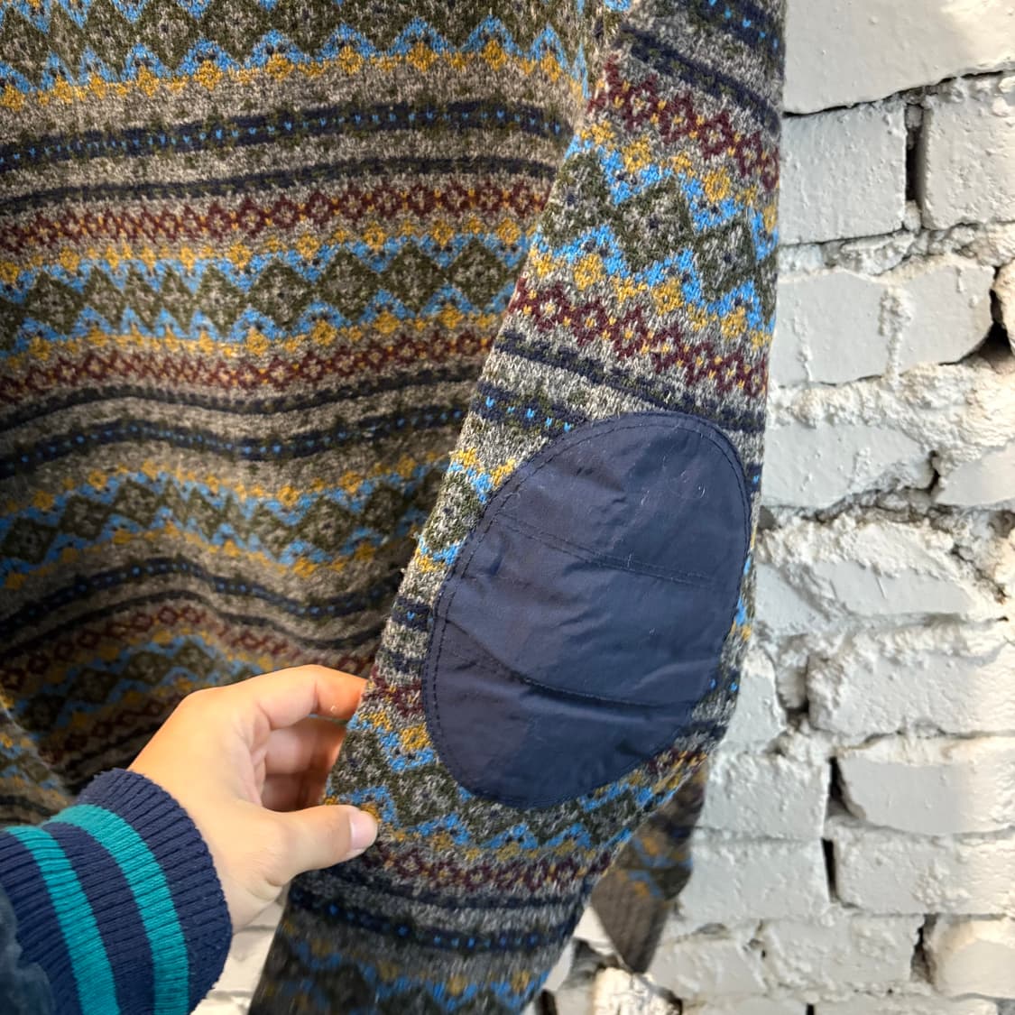 타미힐피거 엘보패치 노르딕 패턴니트 상품이미지4