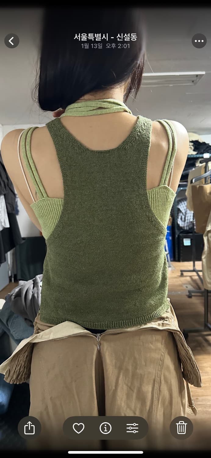 빔즈 재팬 (빔스 재팬) 레이어드 니트 나시 S사이즈 상품이미지3