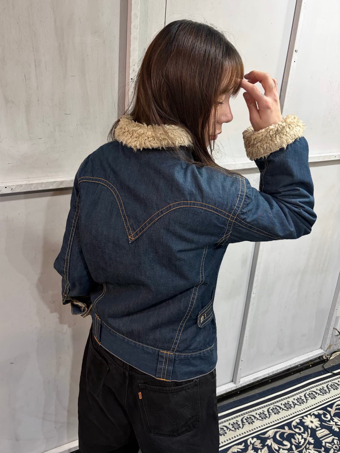 00s LEVIS type-1 sherpa trucker jacket 상품이미지2