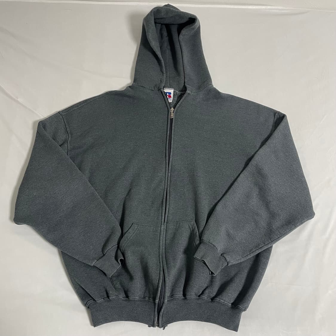 90s 러셀 후드집업 차콜 상품이미지1