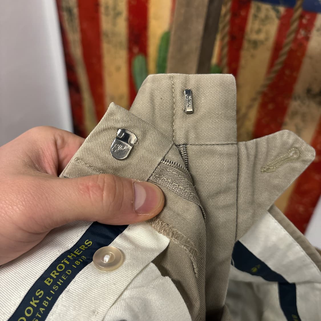 브룩스브라더스 헤비코튼 베이지 치노팬츠 크리스 라인 N756 상품이미지7
