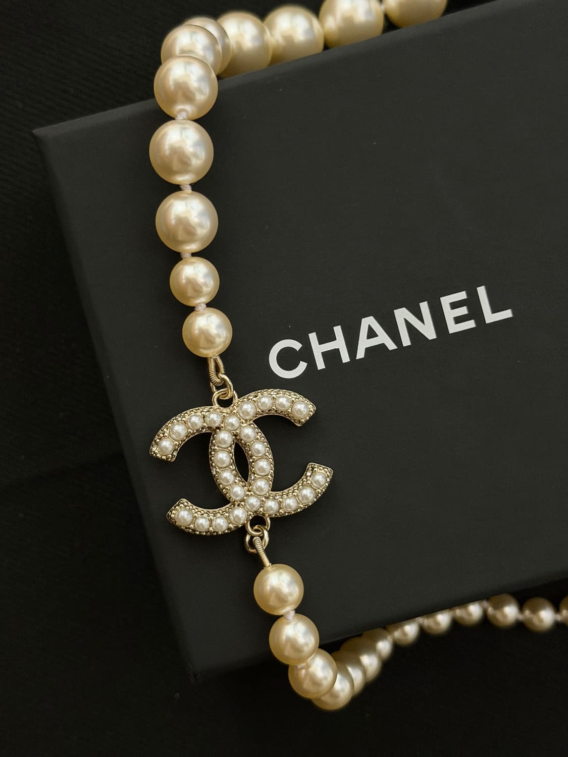 샤넬 정품 CC 빈티지 진주 업사이클링 네크리스 상품이미지3