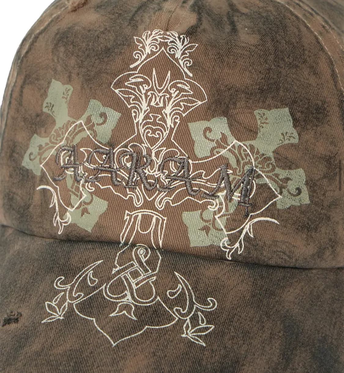 [Aakam] Washed Damage Ball Cap (Khaki) 상품이미지3