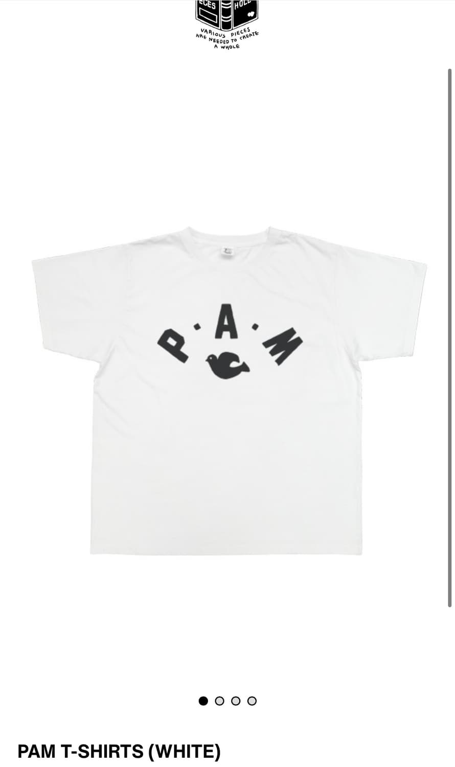 collectpieces PAM T-SHIRTS (WHITE) 상품이미지1